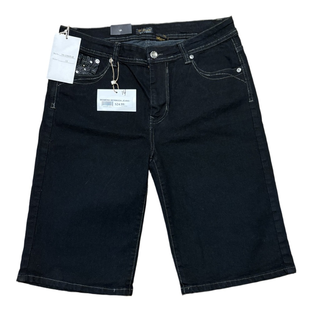 Black Denim Women's Shorts